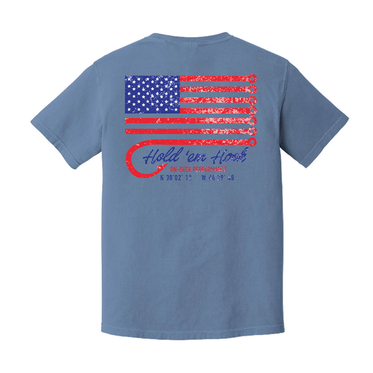 Distressed Flag T-Shirt - Hold 'em Hook